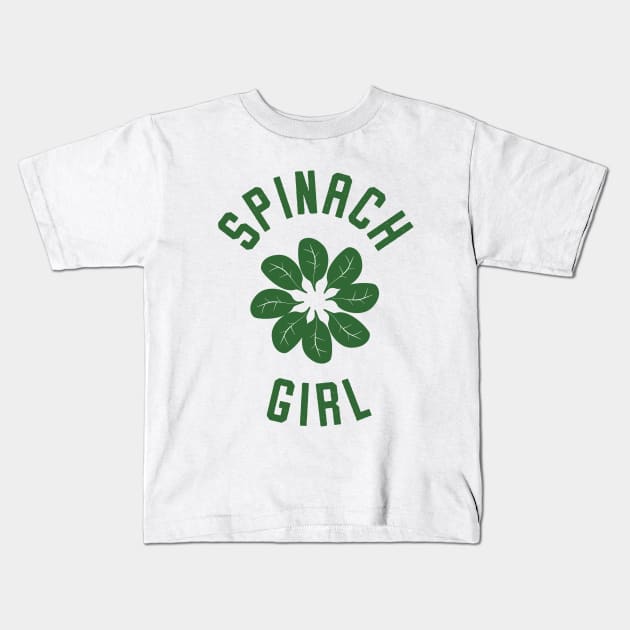 Spinach Girl Fan Kids T-Shirt by atomguy